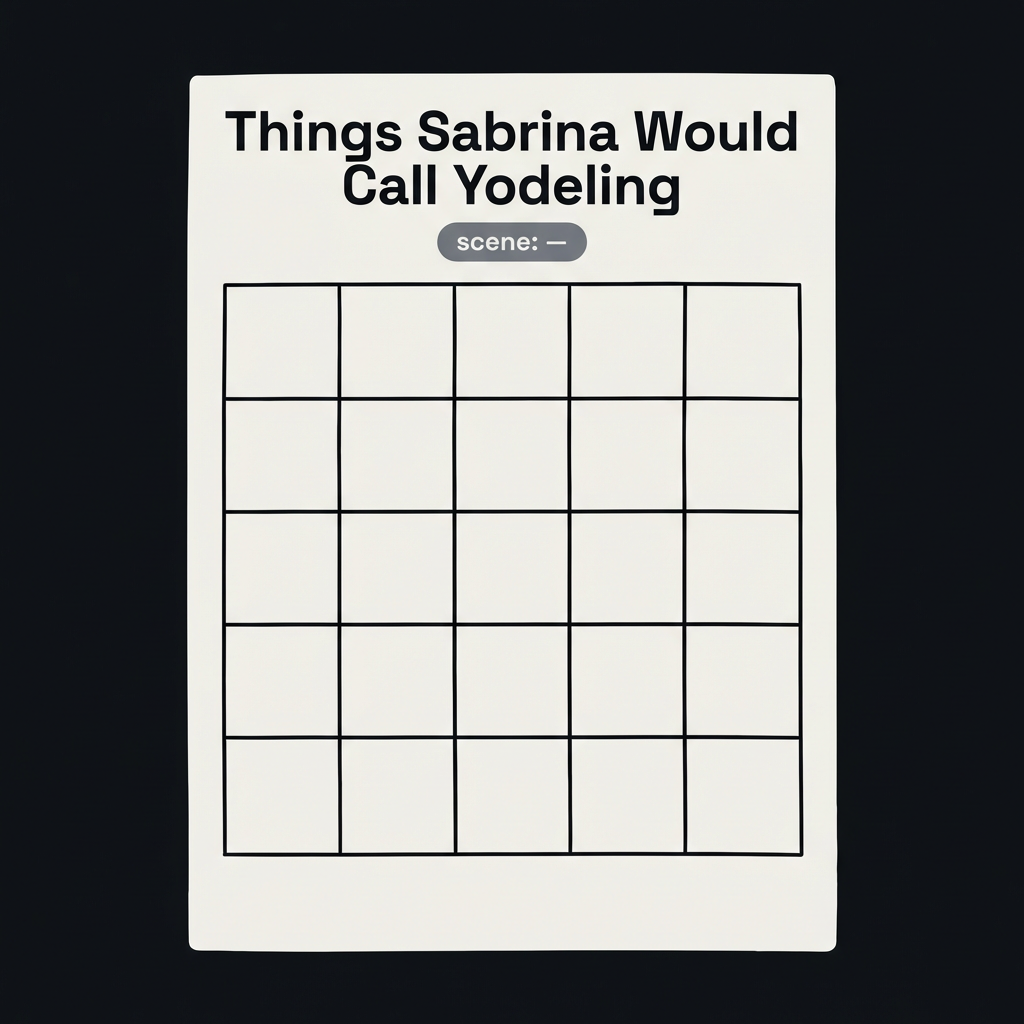 empty bingo card preview